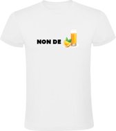 Non de juice Heren T-shirt - drank - sinaasappelsap - fruitdrank - brabant - jus d orange - grappig