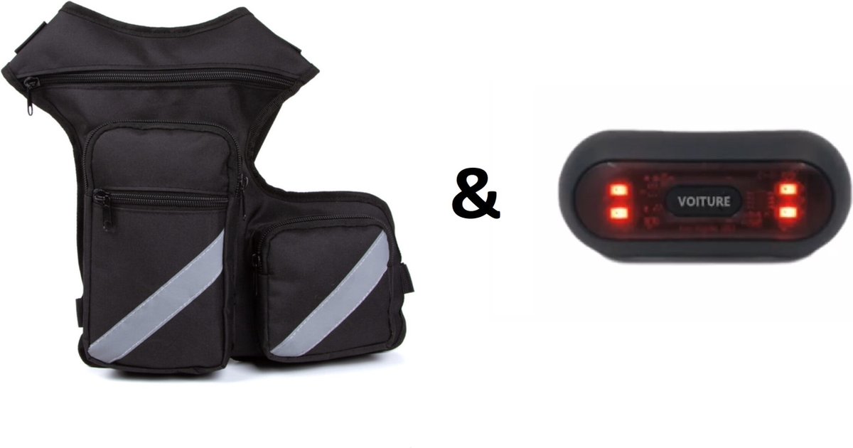 Waterdichte heuptas beentas en oplaadbaar reflector veiligheidslamp fietslamp
