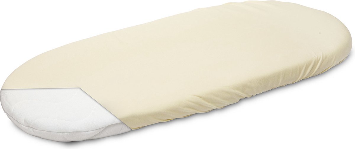 Sensillo Baby Kinderwagen Matras Hoeslaken - 35 x 75 cm - Jersey - Creme - Matrashoes kinderwagen