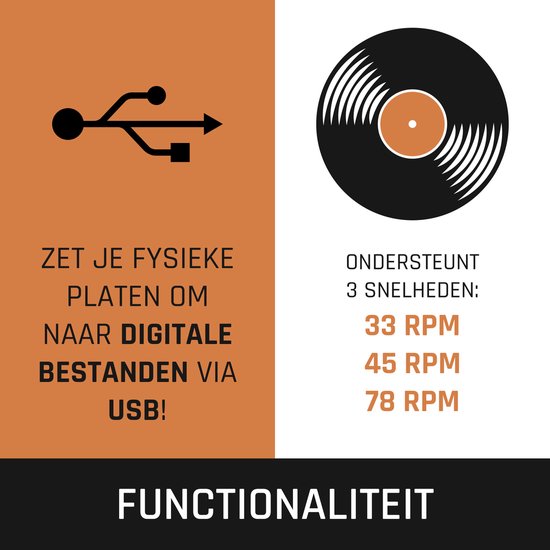 Lenco Platenspeler - Ingebouwde Speakers - Auto-stop - USB encoding - LS-50GY - Grijs — afbeelding 3