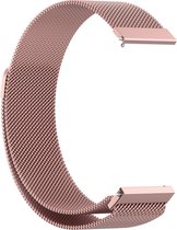 By Qubix - 20mm - Garmin Vivomove 3 - HR - Luxe - Sport - Style - Trend - Milanese bandje - Rosé pink - Garmin bandje
