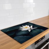 Inductie beschermer prachtige lotus bloem | 60 x 52 cm | Keukendecoratie | Bescherm mat | Inductie afdekplaat