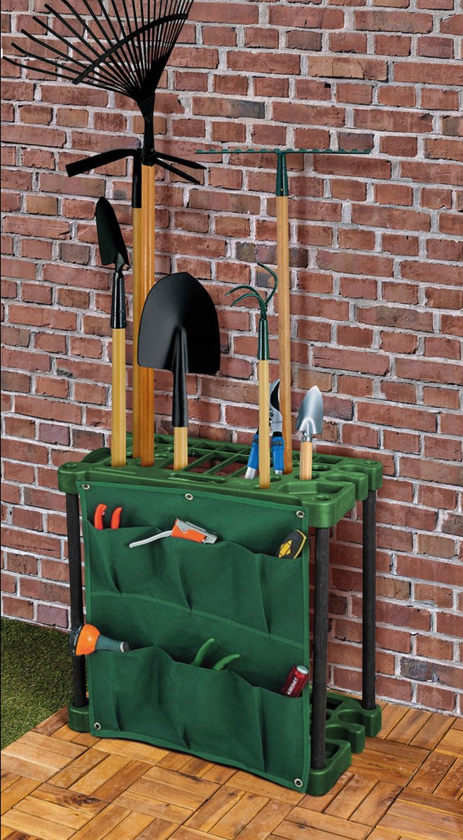 Porte-outils de jardin Organisateur d'outils de jardin avec roues