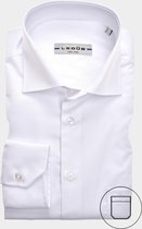 Ledub Modern Fit - sergé blanc - Sans repassage - Côtes Taille: 43
