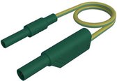 SKS Hirschmann MAL S WS-B 100/2,5 gelb/grün Veiligheidsmeetsnoer [4mm-veiligheidsstekker - 4mm-veiligheidsstekker, stap