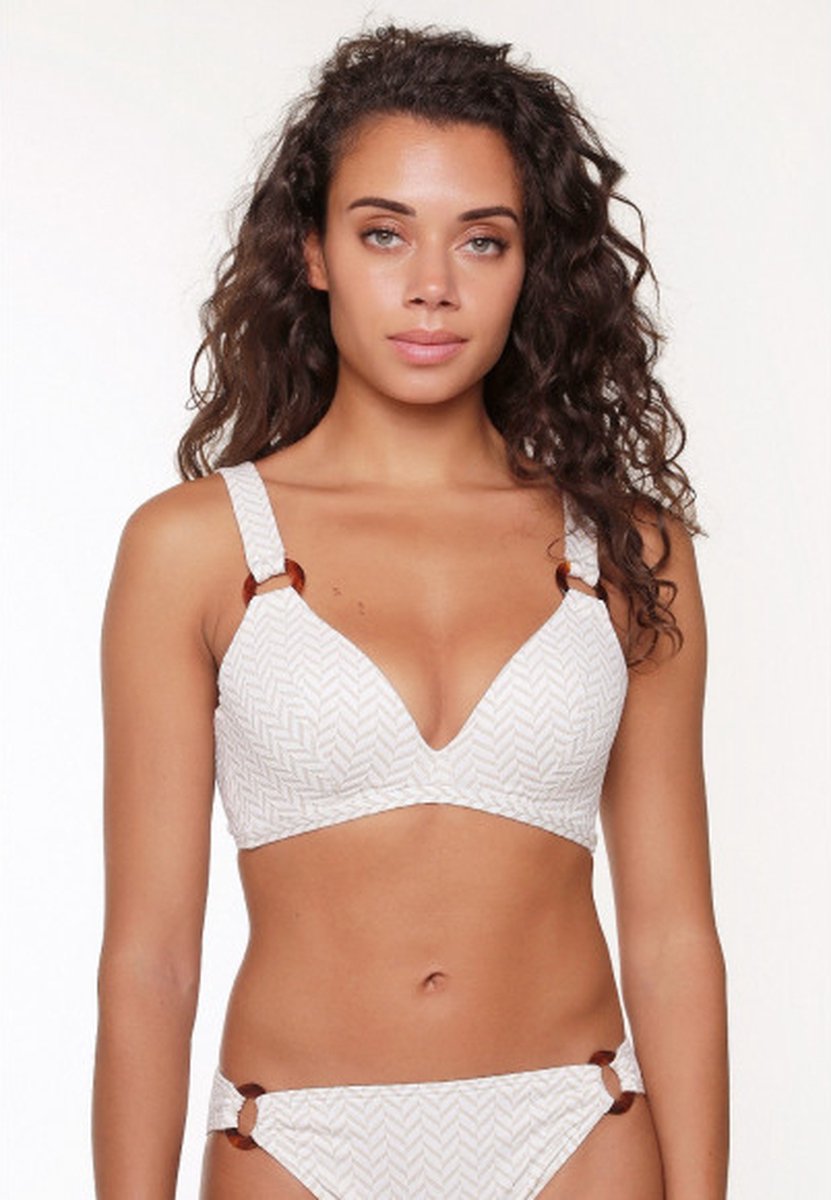 LingaDore Voorgevormde Triangel Bikini Top - 6519TB - Fishbone print