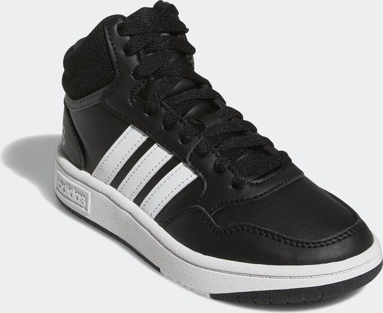 adidas Sportswear Hoops Mid Schoenen - Kinderen - Zwart- 35 1/2