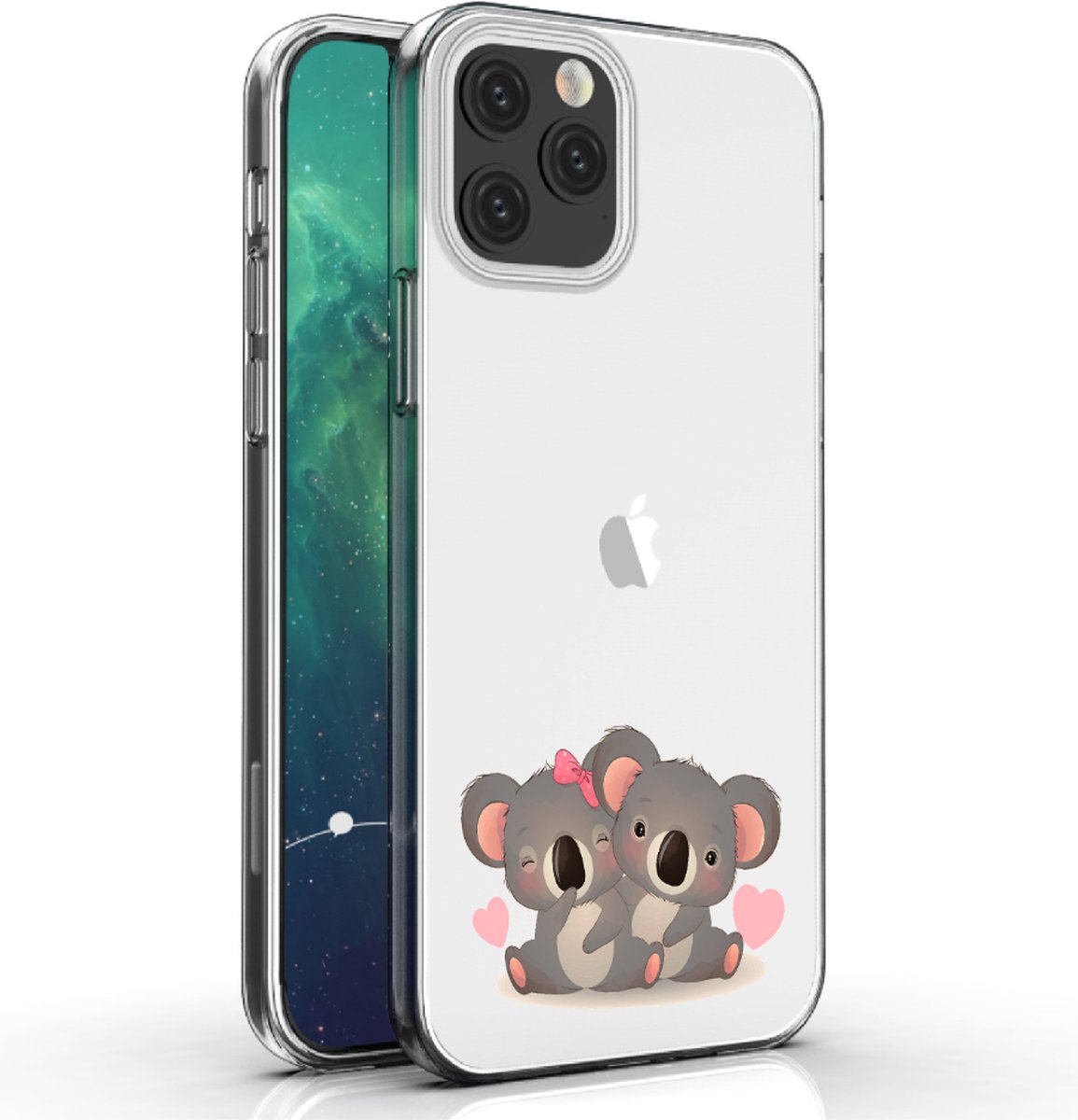 Apple Iphone 12 telefoonhoesje transparant siliconen hoesje - Koalabeertjes