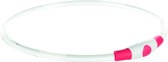 Trixie Halsband Usb Flash Light Lichtgevend Oplaadbaar Tpu Rood - 65X0.8 CM