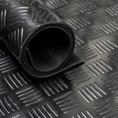 Rubber loper / rubbermat op rol Traanplaat 3mm - Breedte 100 cm - Per strekkende meter