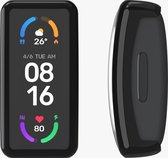 kwmobile 2x hoes geschikt voor Fitbit Inspire 3 / Inspire 2 / Ace 3 hoesje - Cover van silicone - Hoesje voor activity tracker - In transparant / zwart