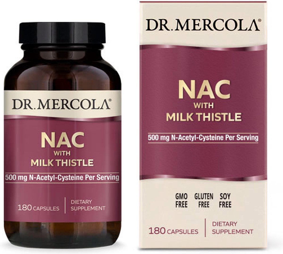Goedkoopste Dr. Mercola - NAC - with Milk Thistle - 180 capsules