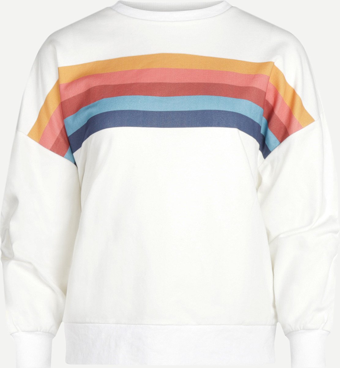 Amagansett Lente/Zomer 2023 Trui Striped Sweater Vrouwen - Regular fit - Katoen - Wit (XXL)