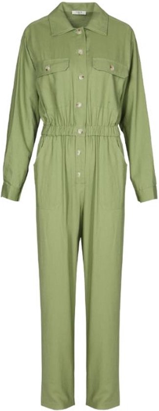 Dames Jumpsuit Linnen - Oversized Lange Jumpsuit Met Zakken En Lange Mouwen