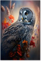 Graphic Message - Peinture de Jardin sur toile d' Plein air - Grey Owl