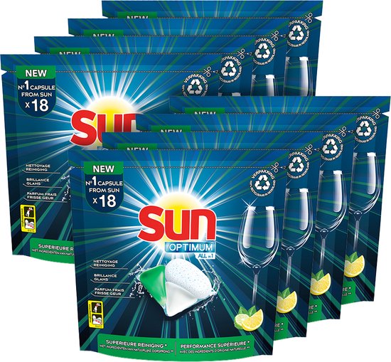 Sun Optimum All-in 1 Capsules lave-vaisselle Citron 18 capsules