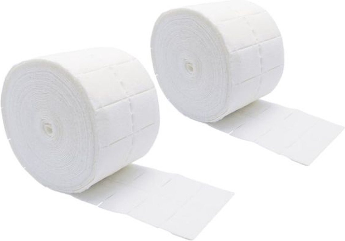 Goedkoopste Celstofdeppers op rol – zeletten - Nail wipes - Celstof doekjes - Nagel doekjes - Celstof deppers - Pluisvrije doekjes nagel - 2 x 500 stuks - Afmetingen 4 x 5 cm