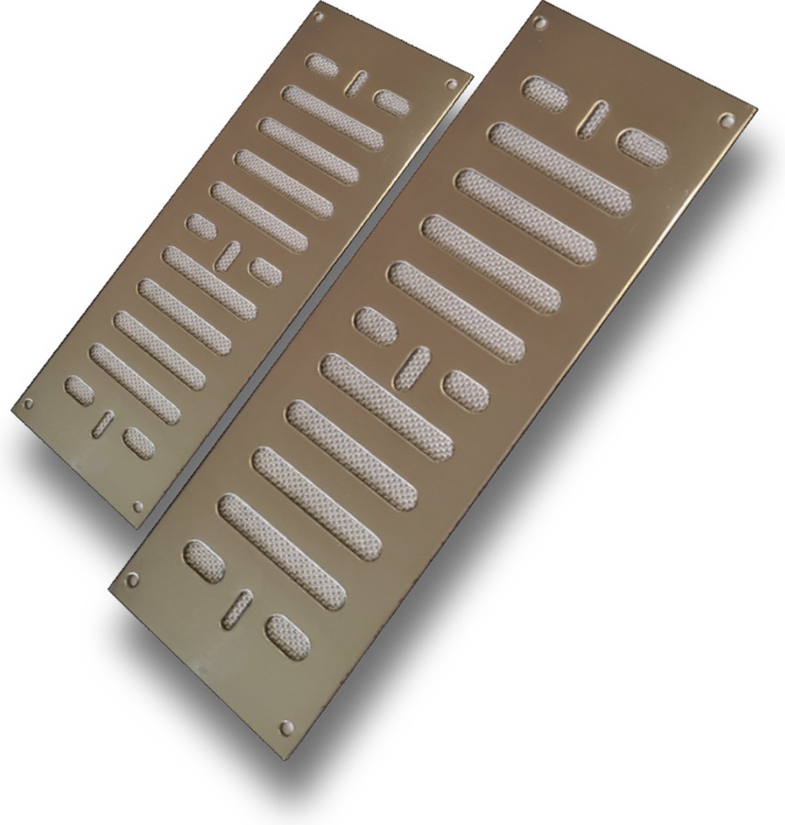 Talamex Ventilatierooster  229 x 76 mm, Model: Open met RVS muggengaas