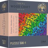 Trefl - Puzzles - "500+1 Wooden Puzzles" - Rainbow Butterflies
