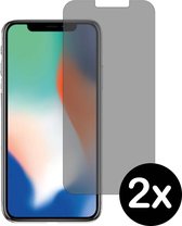 Smartphonica Privacy screenprotector voor iPhone X/Xs tempered glass - 2 stuks geschikt voor Apple iPhone X/10;Apple iPhone Xs