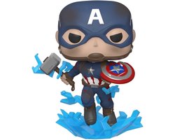 Funko - Marvel #573: Captain America with with broken Shield and Mjolnir (Avengers: Endgame) Pop!