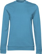 Sweater 'French Terry/Women' B&C Collectie maat S Hawaiian Blue