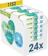 Pampers Harmonie Aqua Babydoekjes 100% plantaardige vezels 0% plastic - 24 Verpakkingen - 1152 Babydoekjes