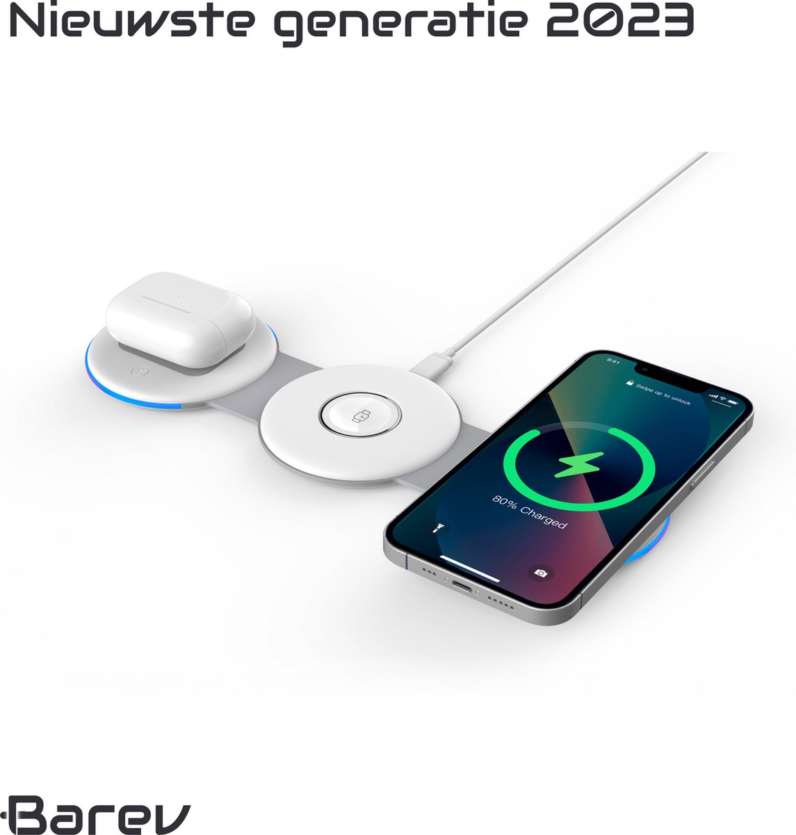 Apple MagSafe Oplader Iphone 12 /11/ Pro /Xs/ Max/en Nog Meer 15w Magsafe Magnetic Wireless Charger Magsafe Draadloos Oplader Iphone