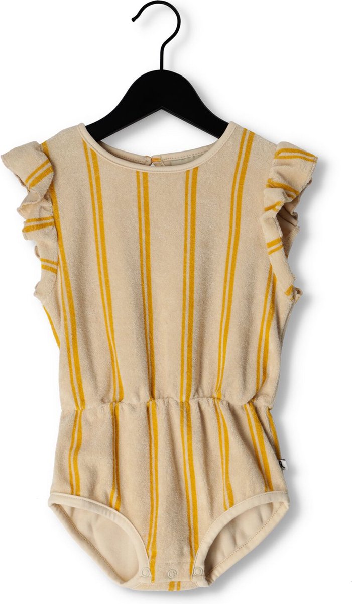 Carlijnq Stripes Yellow - Playsuit Broeken & Jumpsuits Meisjes - Jeans - Broekpak - Geel - Maat 86/92