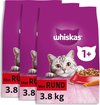 Whiskas 1+ Kattenbrokken - Rund - zak 3 x 3.8 kg