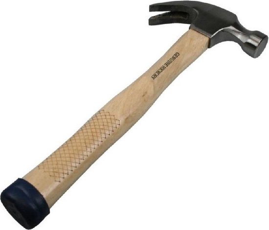 Stiptheid genoeg Ouderling Klauwhamer / hamer Hickory - 500 gram - gereedschap hamers | bol.com