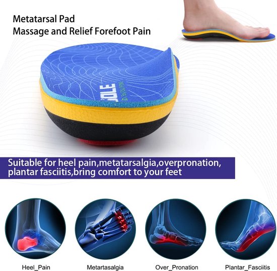 2Pairs Orthopedische Hoge Pads, Boog Ondersteuning