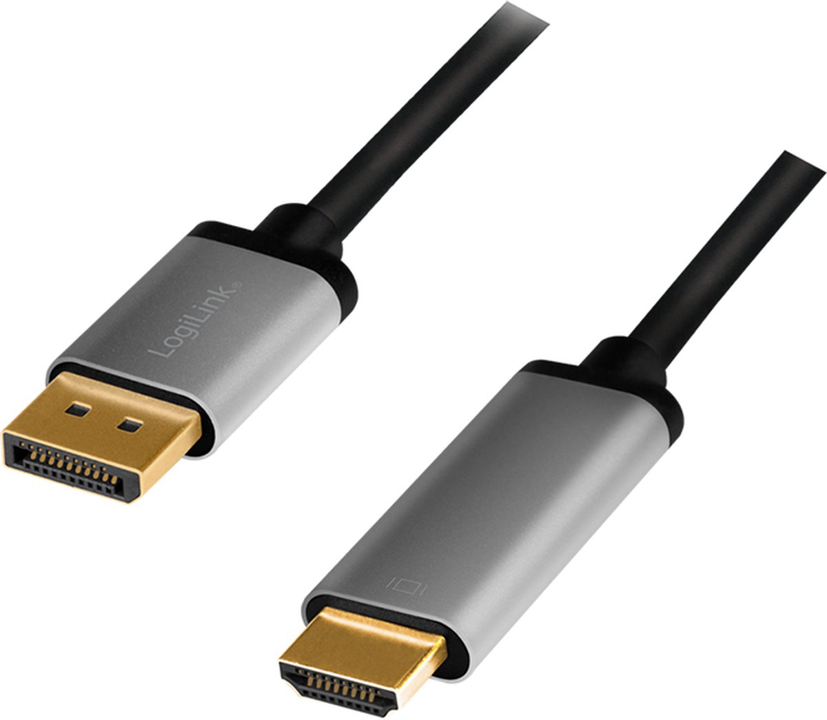 LogiLink CDA0107 video kabel adapter 2 m DisplayPort HDMI Zwart, Grijs