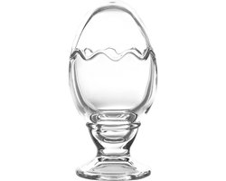 Clayre & Eef Glazen potje Ei Ø 8x16 cm Transparant Glas