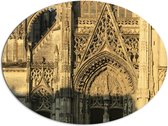 Dibond Ovaal - Kathedraal - Frankrijk - 108x81 cm Foto op Ovaal (Met Ophangsysteem)