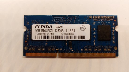 4gb 1rx8 Pc3l 12800s 11 11 B2 elpida 4GB 1Rx8 PC3L-12800S-11-11-B2 S0dimm EBJ40UG8EFU0-GN-F DDR3