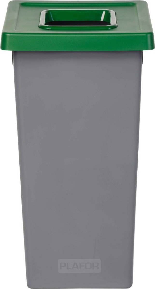 Goedkoopste Plafor Fit Bin, Prullenbak voor afvalscheiding - 75L – Grijs/Groen - met 5 gratis stickers – recycle – afvalbak - vuilnisbak – afvalemmer – afvalscheiding – vuilnisemmer – sorteerafvalemmer – recycling – hygiënisch - kantoor - keuken