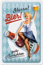 Metalen Bord 20 x 30 Hurra! Bier! - Speciale Editie