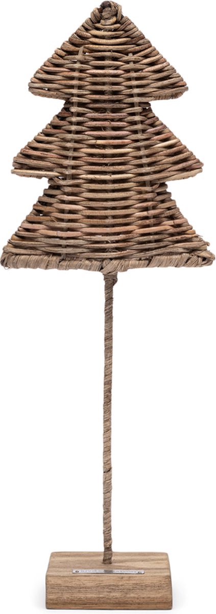 Riviera Maison Kerstboompje - Rustic Rattan Pretty Christmas Tree - Naturel - Maat M