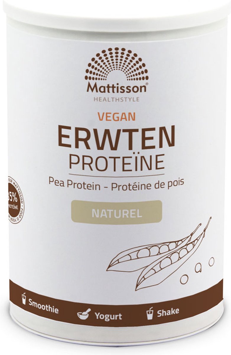 Goedkoopste Mattisson - Erwten Proteïne - 86 Eiwit - Glutenvrij - Vegan Eiwit Shake - 350 Gram