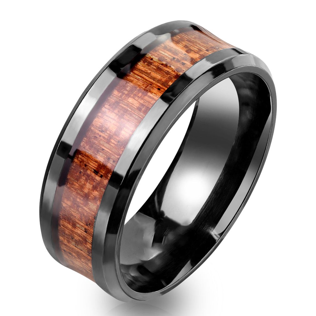 Yuno - Ring Heren - Ring Mannen - Mannen Ring - Zwarte Ring - Ring Zwart - Dames Ring