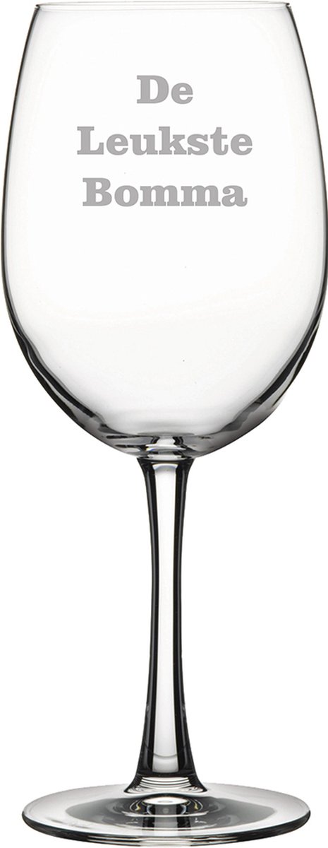 Rode wijnglas gegraveerd - 58cl - De Leukste Bomma