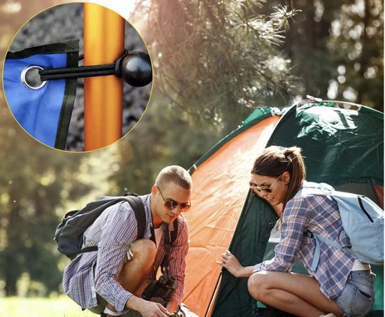 PD® - Spanelastiek - Zwart - Elastiek koord - Spanrubbers - Elastiek Met Bal - Tentspanner - Tentelastiek - Tentspanners met Bal - Elastiek Trampoline van PD — afbeelding 5