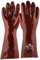 handschoen pvc rood 35 cm