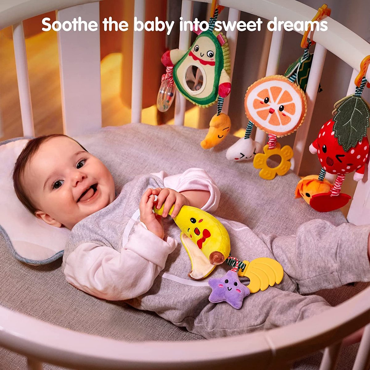 TUMAMA Baby-rammelaarspeelgoed voor 0-6 maanden, 3 stuks, zachte rammelaar, sensorische pluche speelgoedset voor baby's van 0, 3, 6, 9, 12 maanden, kleine kinderen, jongens, meisjes, douche, cadeau