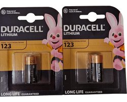2 Stuks Duracell CR123 - CR123A - CR17345 Lithium Batterij 3V