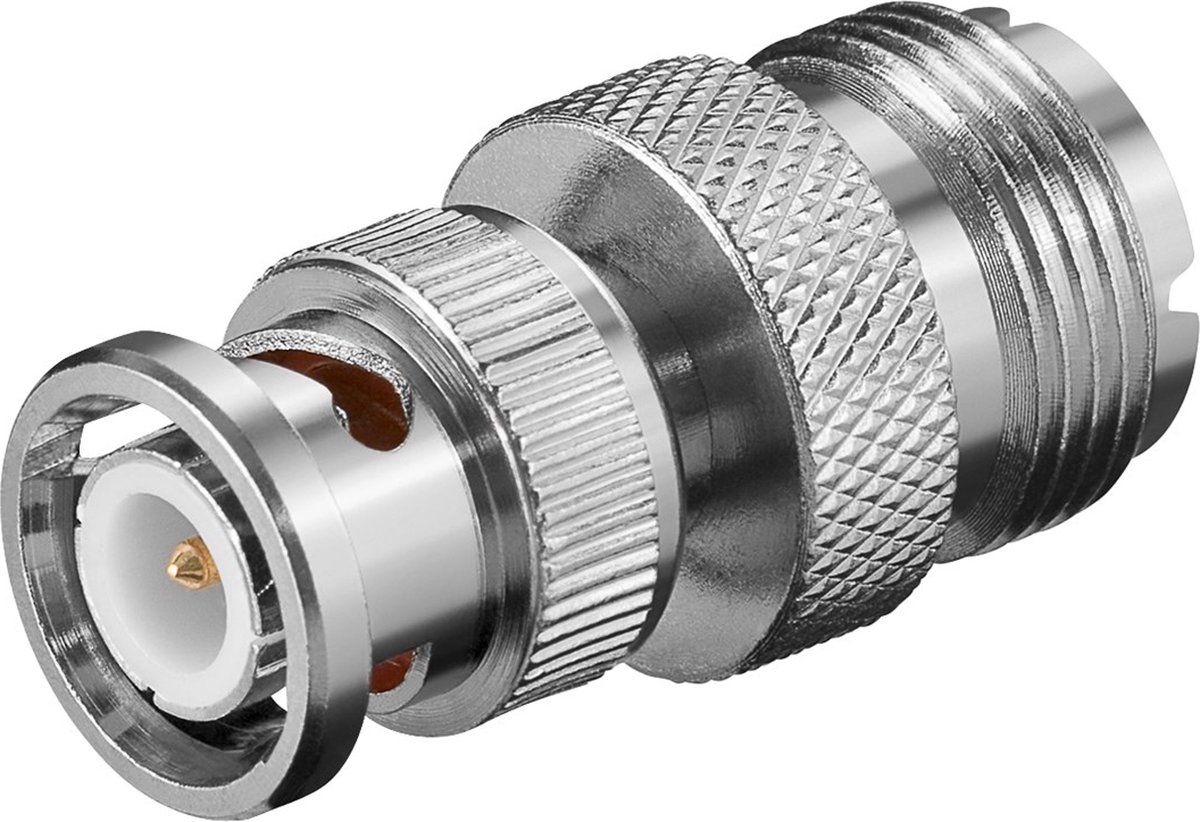 Goobay BNC Adapter - BNC (m) naar UHF (v) - 50 Ohm - met vergulde contacten
