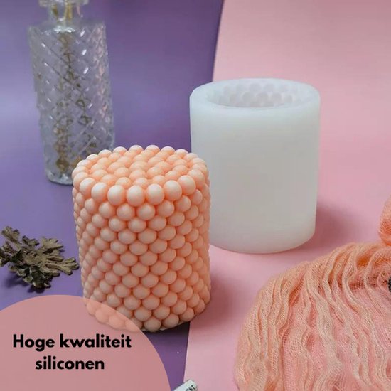ZoeZo Kaarsmal Cilinder M - Bubbel mallen voor kaarsen, zeep en gips