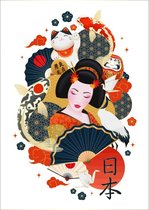 Assiette murale Spéciale - Geisha Japonaise