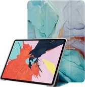 Cadorabo Tablet Hoesje geschikt voor Apple iPad PRO 11 2020 / 2021 (11 inch) - Design Groen Marmer - Ultra dunne beschermhoes gemaakt van flexibel TPU silicone met standfunctie